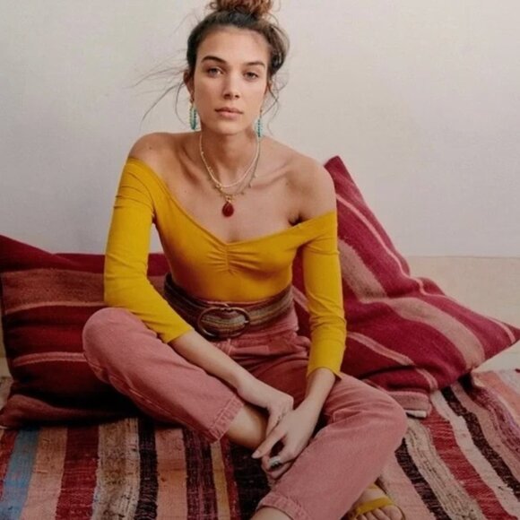 Sezane Bella bodysuit - Sunflower - XS - Picture 3 of 5